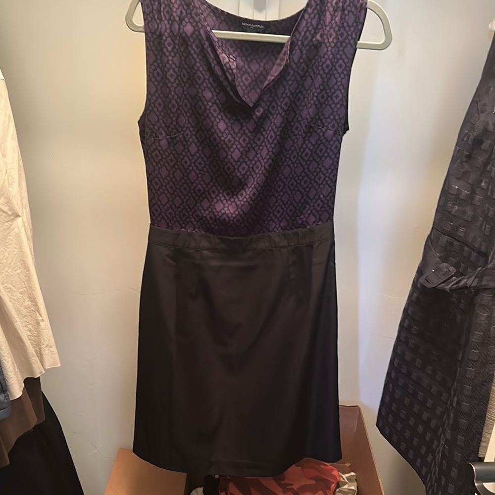 Purple and Black Sleeveless Dress